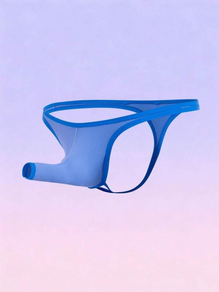 Men's Solid Color Elephant Pattern Thong Underwear